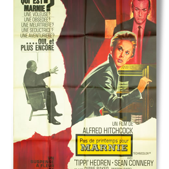 Original old vintage film poster 1964 no spring for marnie alfred hitchcock