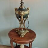 Mahogany side table with two trays, mid-20th century
