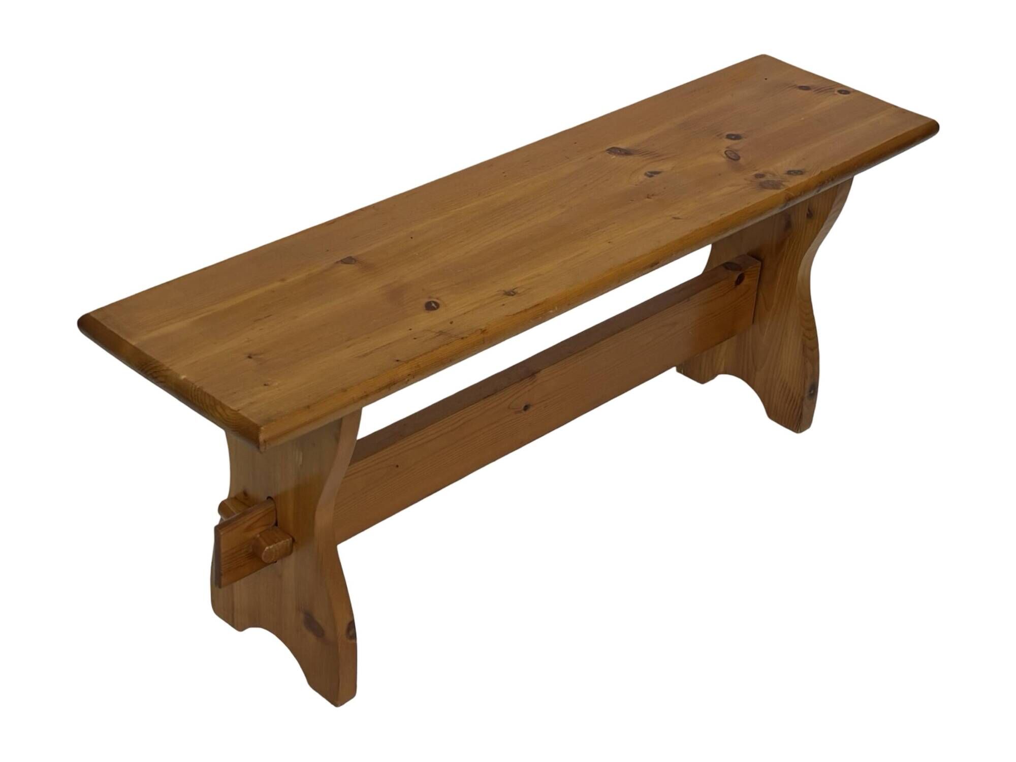 Vintage Pine Bench, 1960s Scandinavian Design small model