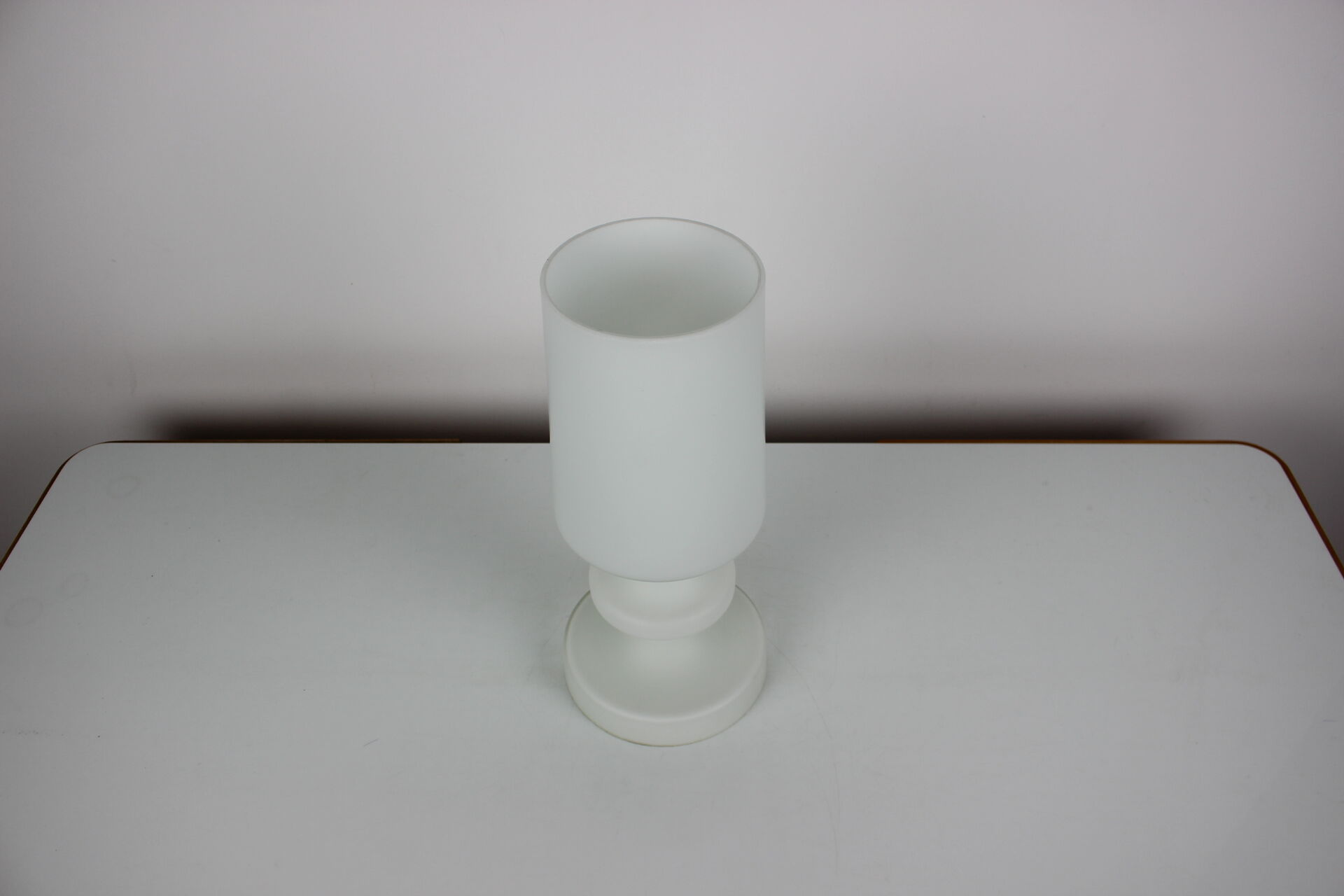 Mid-century all glass table lamp/ Osvětlovací sklo Valašské Meziříčí, 1970's.