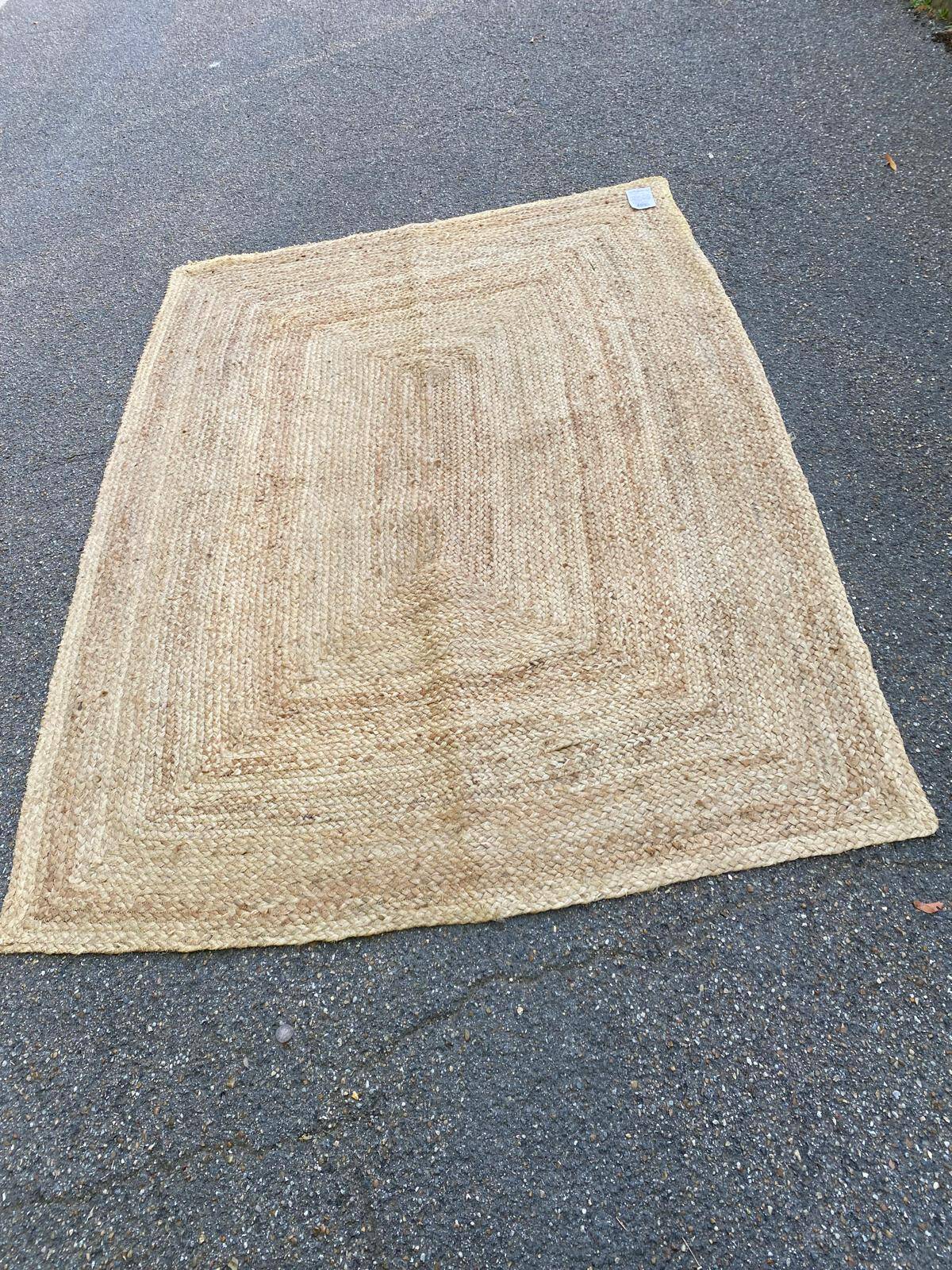 Tapis de jute scandinave rectangulaire naturel 160x230cm