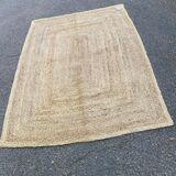 Tapis de jute scandinave rectangulaire naturel 160x230cm