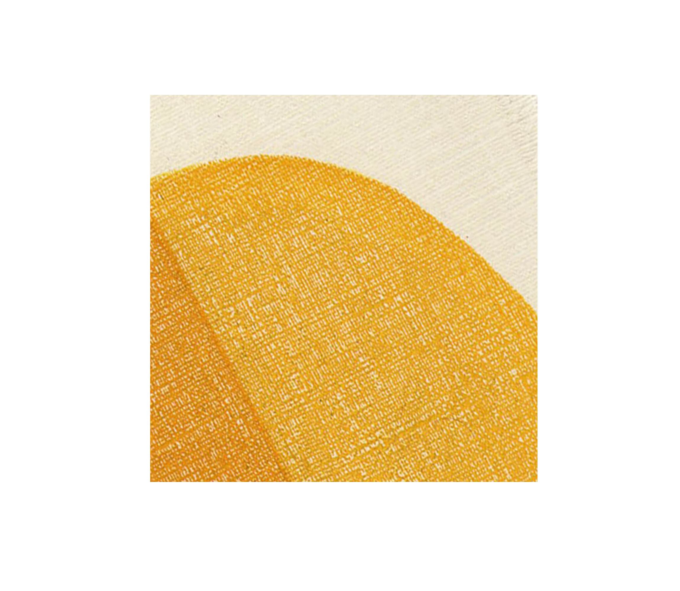 Series of 4 paintings on paper - yellow abstract compositions - signed Eawy