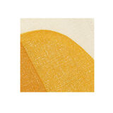 Series of 4 paintings on paper - yellow abstract compositions - signed Eawy