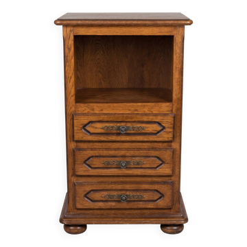 Bedside table in oak – rustic style