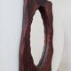 Brutalist antique mirror in solid wood from the 1950s/60s.
