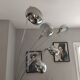 Lily of the valley floor lamp with 5 branches, vintage Italian design.
