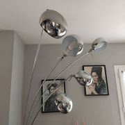 Lily of the valley floor lamp with 5 branches, vintage Italian design.