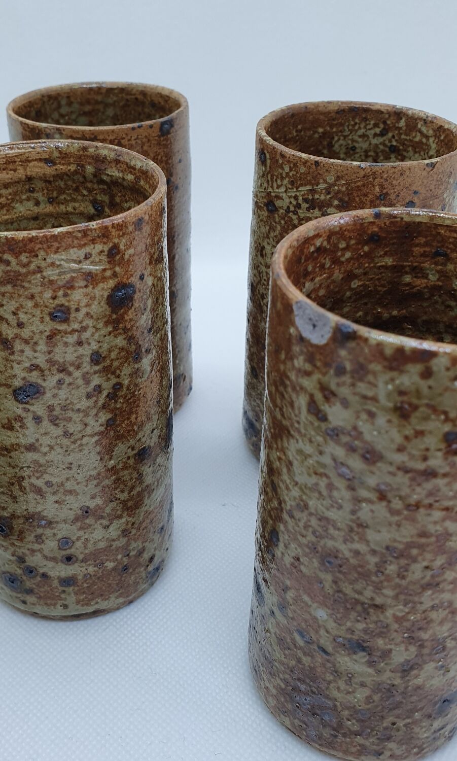 6 verres haut en grès pyrité