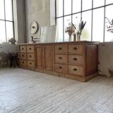 XXL solid oak counter sideboard