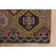 1970s Vintage Turkish Oushak Handmade Colorful Runner Rug 145x243