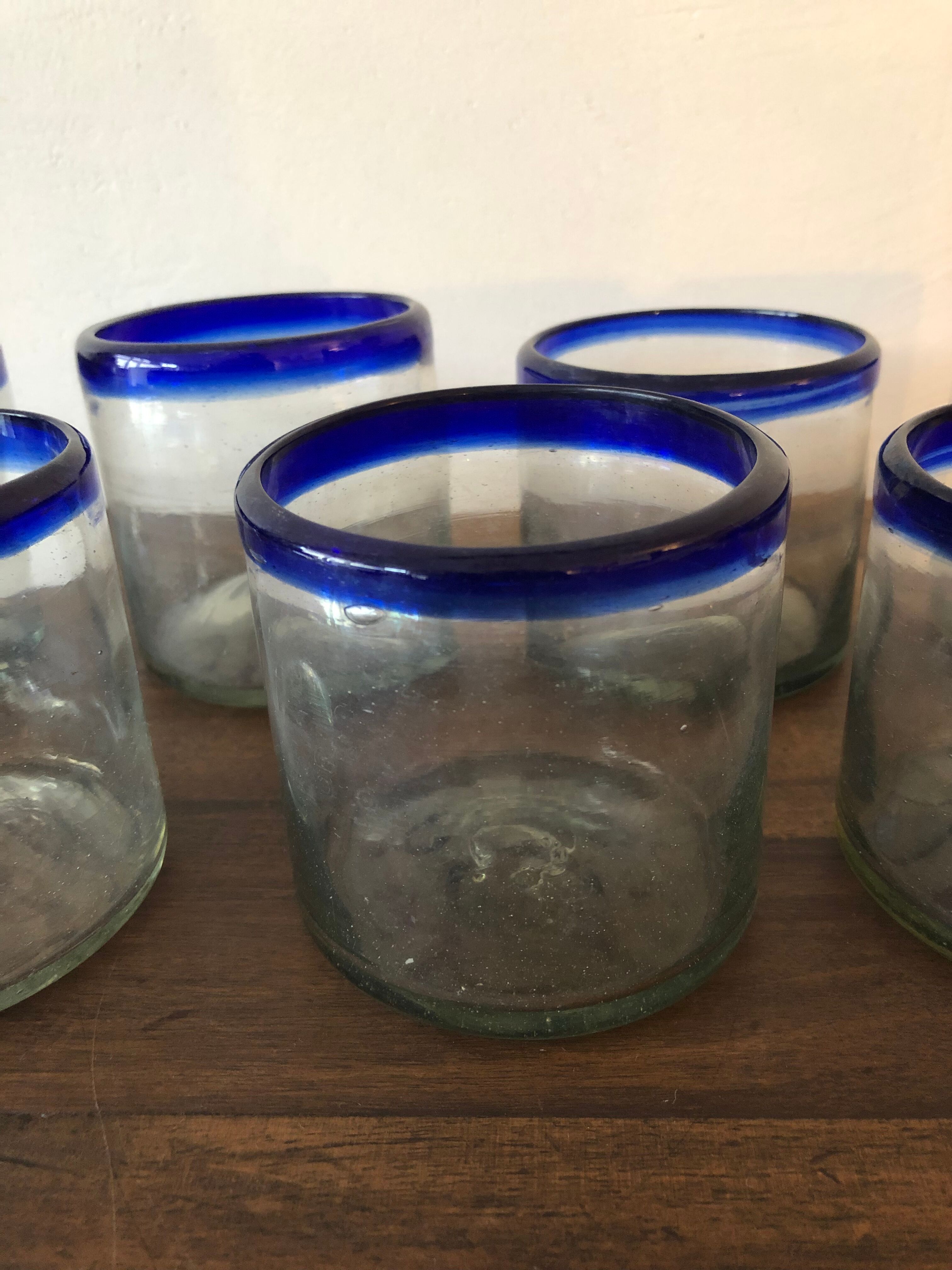 Old blown glass pencil pots