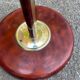 Art Deco floor lamp in burgundy with a golden dome, France