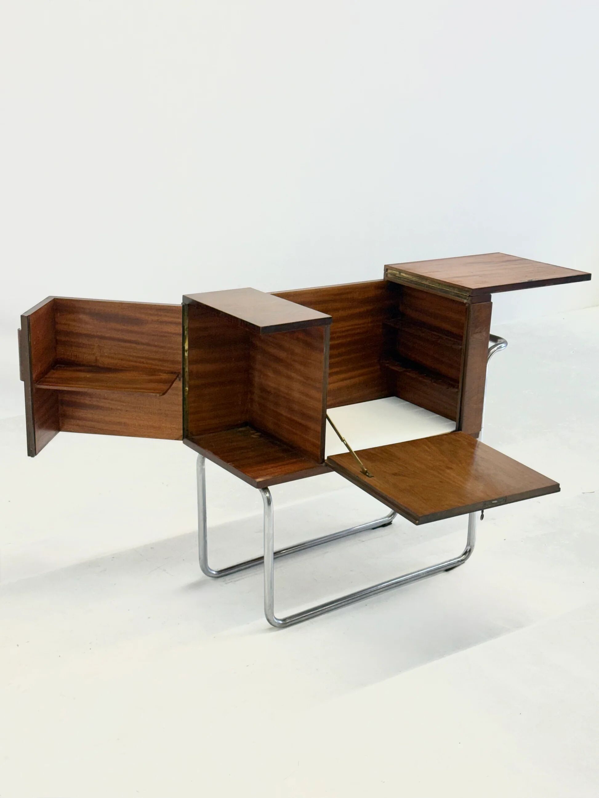 Italian walnut bar cabinet by Cova Milano