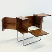 Cabinet bar en noyer italien par Cova Milano