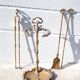 Serviteur de cheminée vintage, accessoires cheminée, serviteur bronze doré, decor cheminée