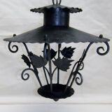 Vintage wrought iron pendant light