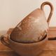 Pair of antique stoneware cups