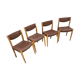 4 chaises scandinaves vintage