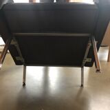 Vintage armchair in black skaï