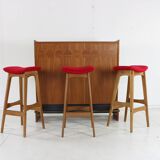 Danish design dry bar set by Johannes Andersen for Skaaning & Søn