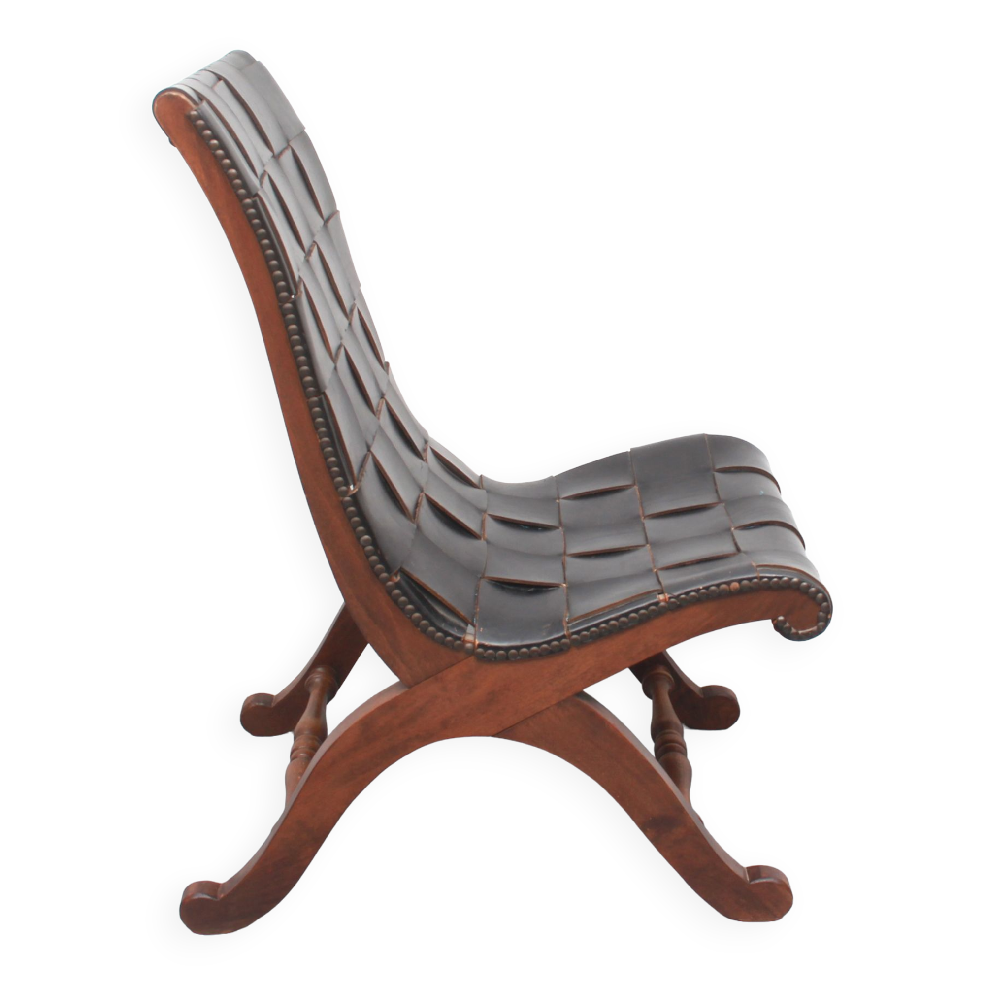 1950s chair in leather, Pierre Lottier