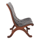 1950s chair in leather, Pierre Lottier