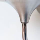 Pair of chrome and glass wall lights