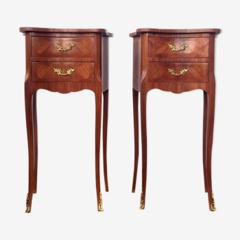 Pair of Revel Marquetry's Chevets