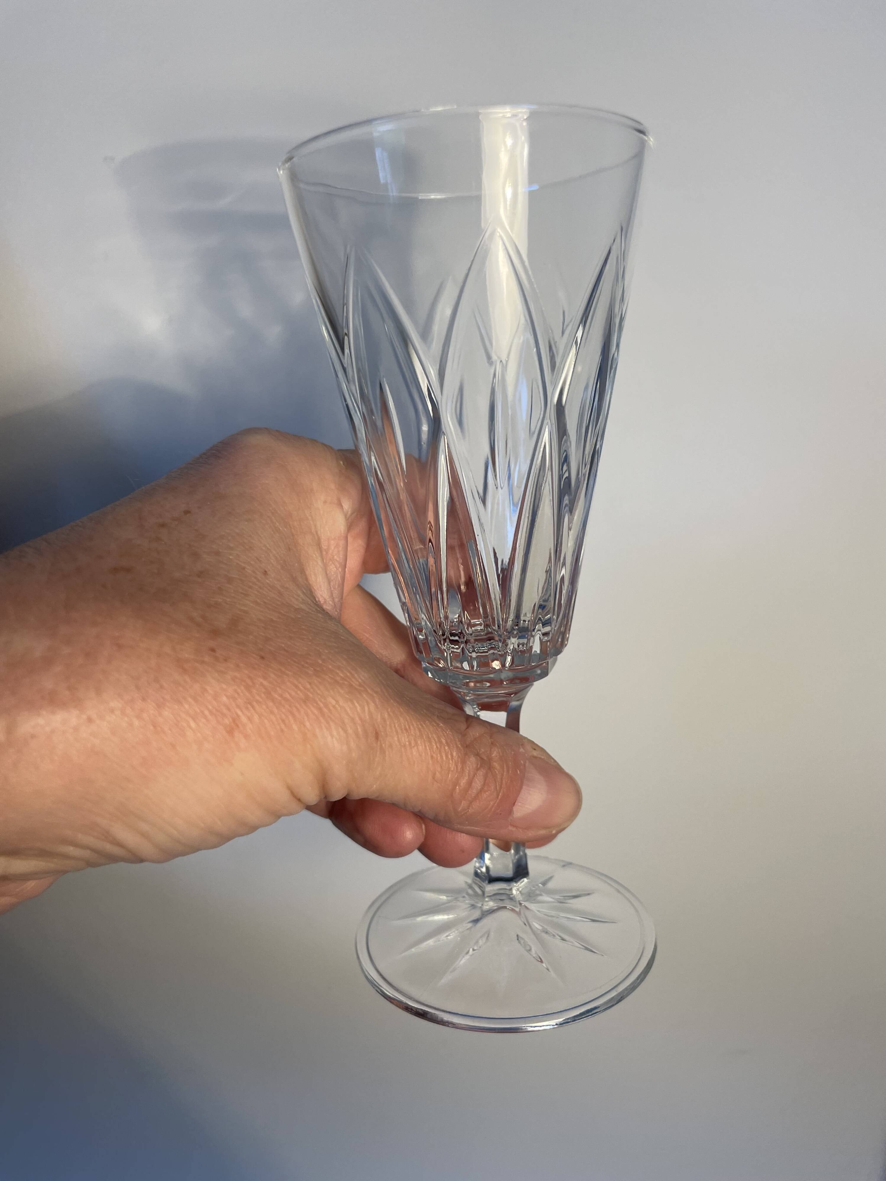 6 glass champagne flutes