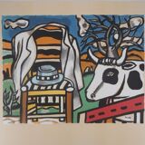 Fernand LÉGER: Chair and cow, signed lithograph