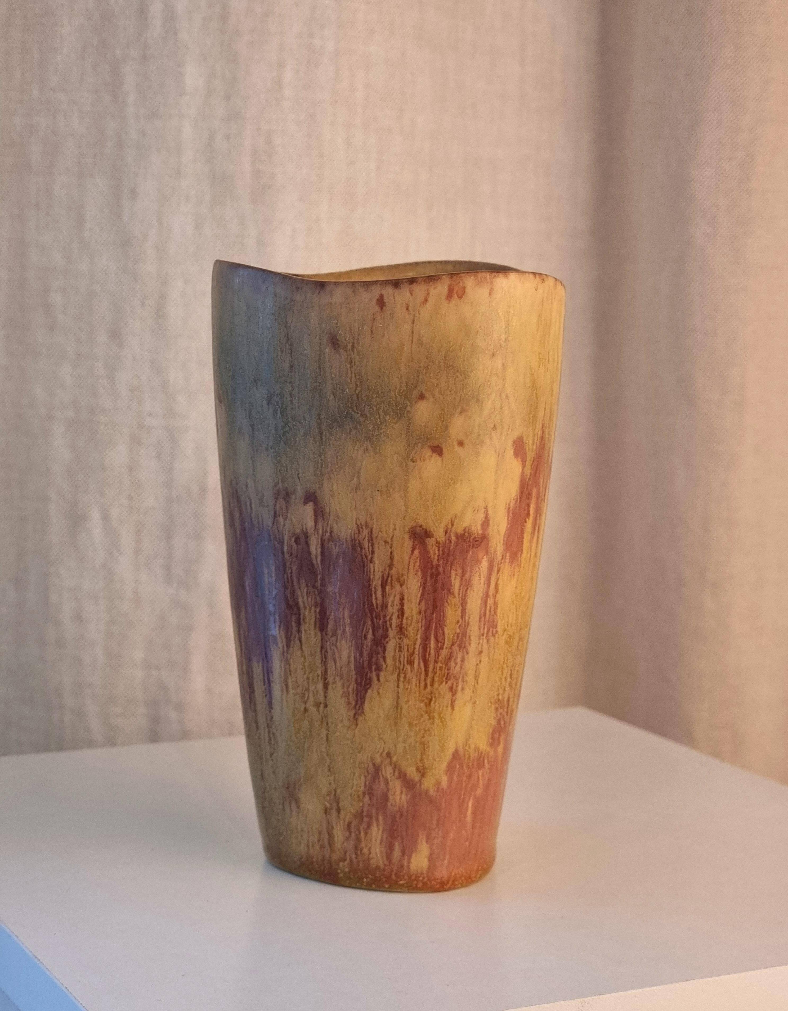 Gunnar Nylund, stoneware vase, Rörstrand, Scandinavian Modern / Midcentury