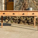 Old fir farmhouse table - 4 drawers