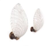 Paire d'appliques feuille Barovier Murano
