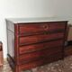 Antique Louis-Philippe style commode with Carrara marble top.