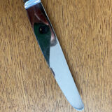 6 silver metal knives