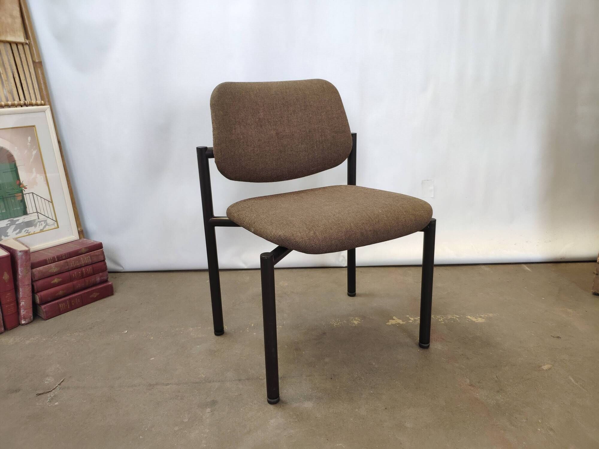 Martin Stoll Champenay vintage office chair metal and fabric