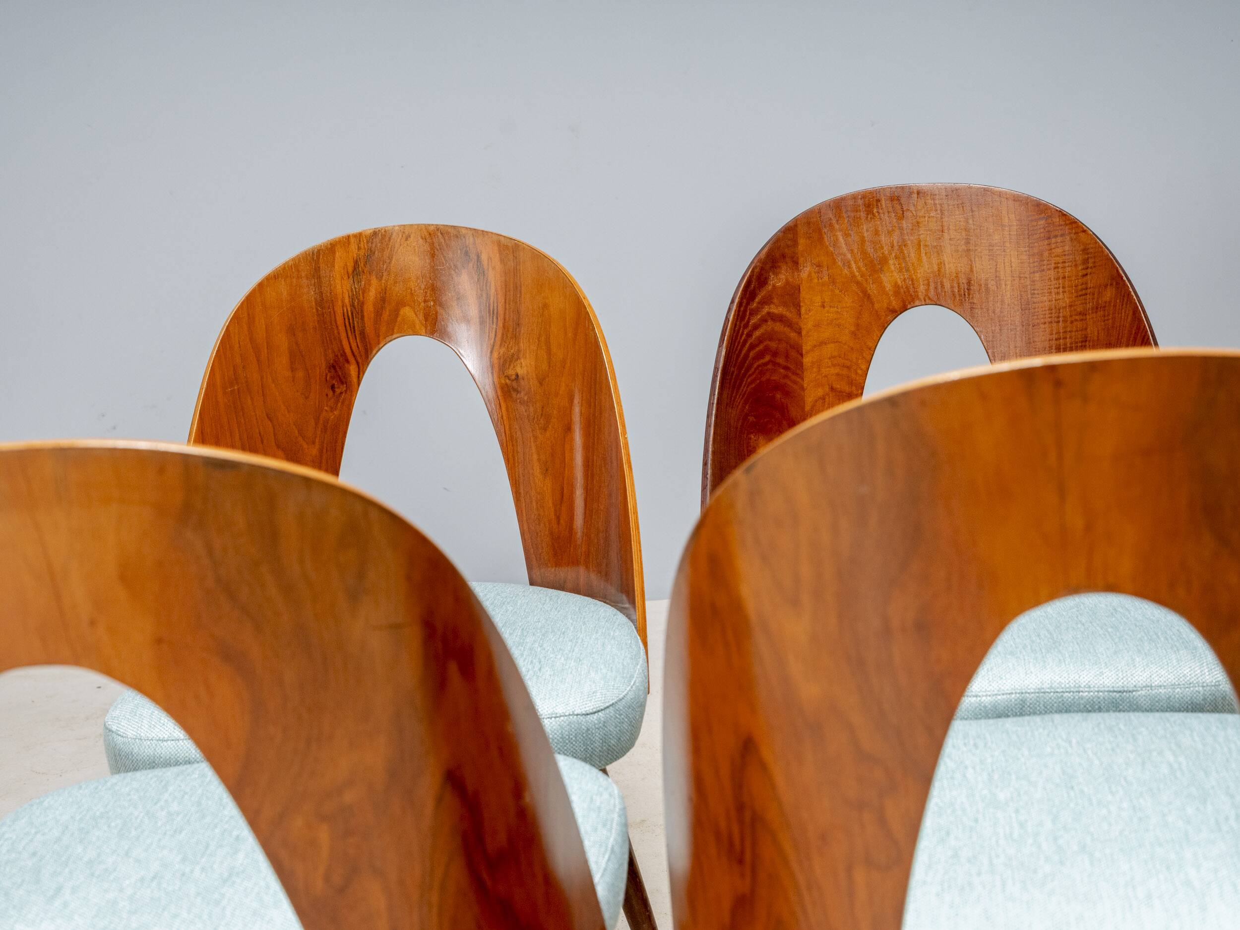 Antonín Šuman chairs set, Tatra Nábytok, Czechoslovak design 1960s