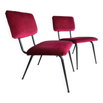 Pair of vintage low chairs 1960's