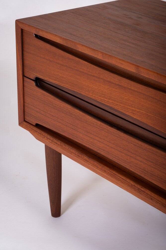 Teak Commode with 2 Drawers, Denmark, 1960s