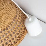 Vintage rattan wicker pendant lamp