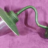 Farmyard lamp, or workshop lamp, gooseneck and shell globe
