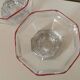 set of 4 ice cream cups, transparent glass dessert, octagon shape