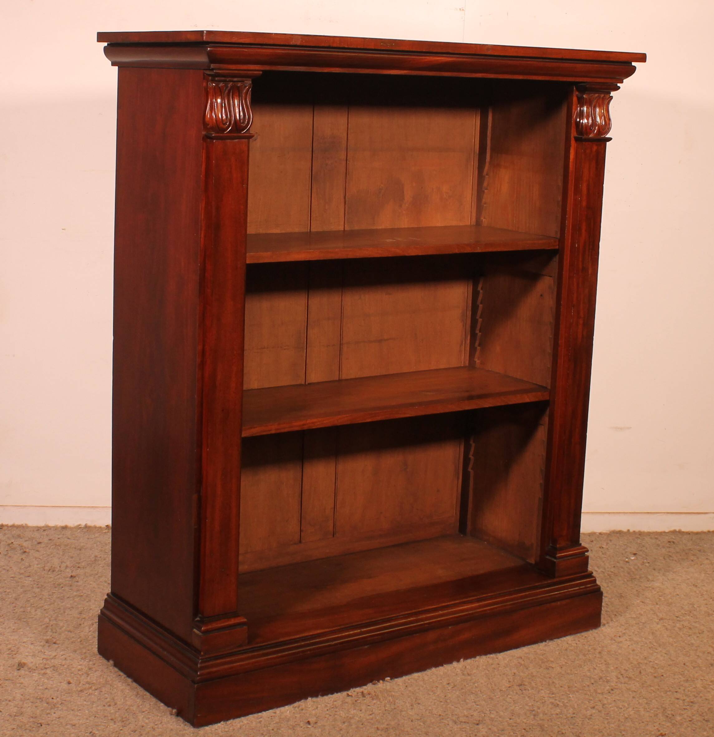 open mahogany library William IV circa 1830-England with drawer