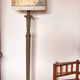 Restored vintage floor lamp – handmade Thevenon lampshade