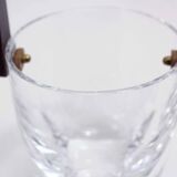 Crystal and wood ice bucket 1970