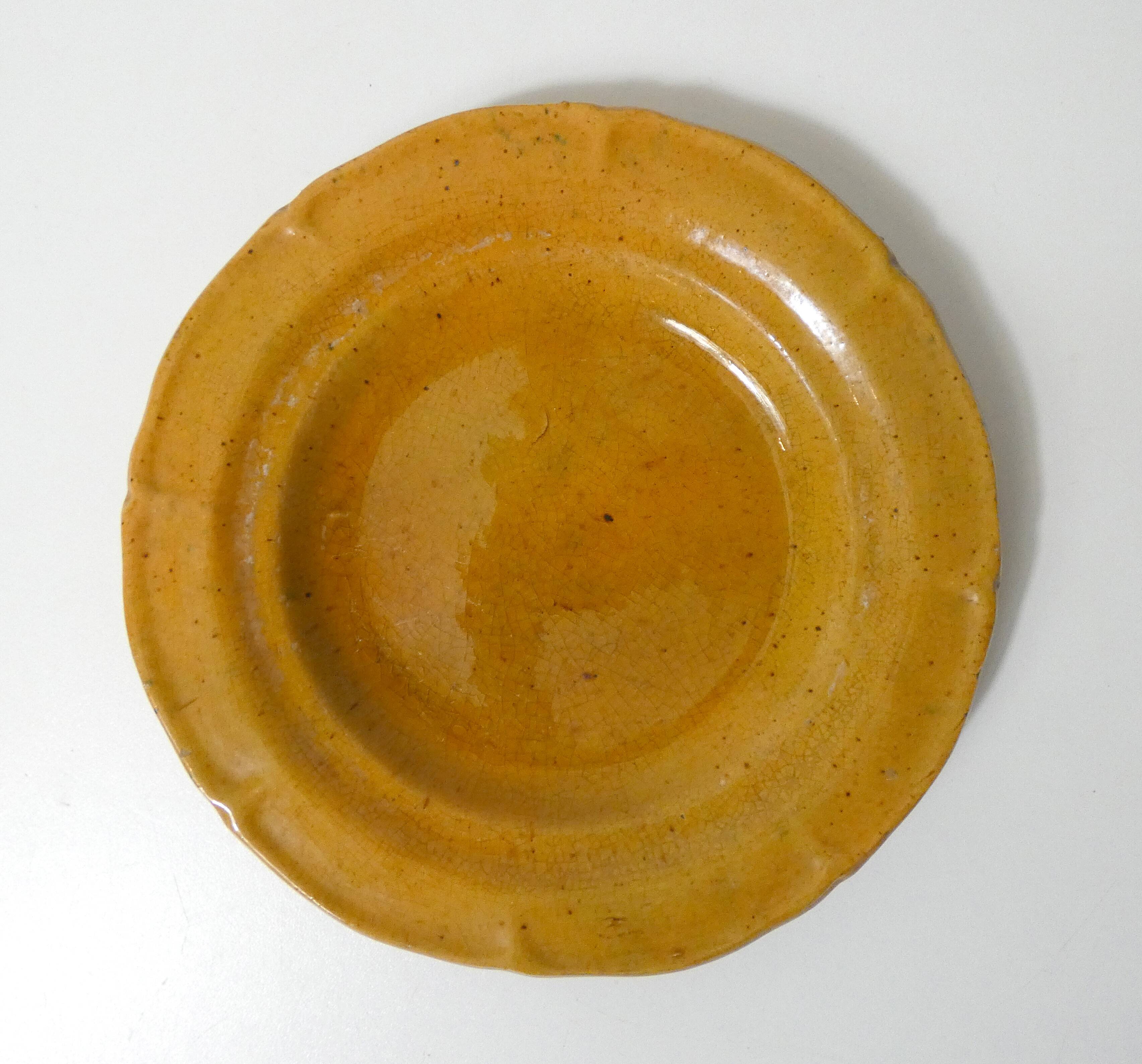 Antique glazed earthenware plate ravel aubagne