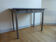 Metal kitchen table with gray speckled enameled top from the 1940s