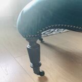 Velvet and studded armchair