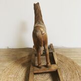 Wooden rocking horse